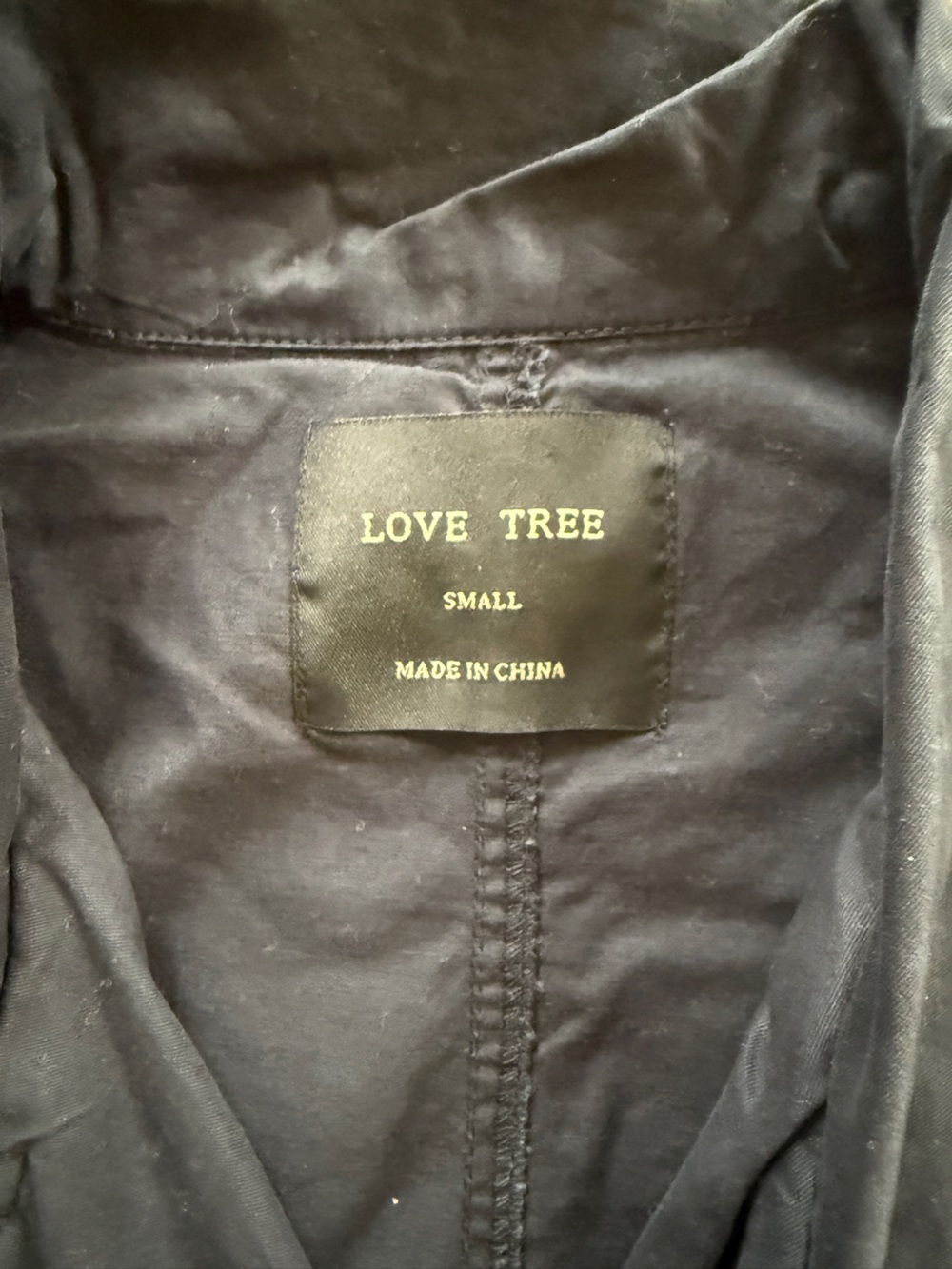 Love Tree Navy Casual Jacket with Label Detail - Picture 2 of 3